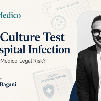 LegalMedico article preview on AMR, culture test, hospital infection and medico-legal risk by Advocate Lokesh Bagani
