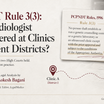 PCPNDT Rule 3(3) Explained: Radiologist Registration Across Different Districts