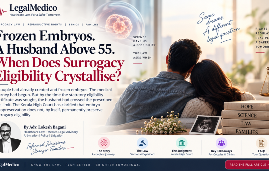 Surrogacy age limit in India and frozen embryo eligibility under the Surrogacy Regulation Act